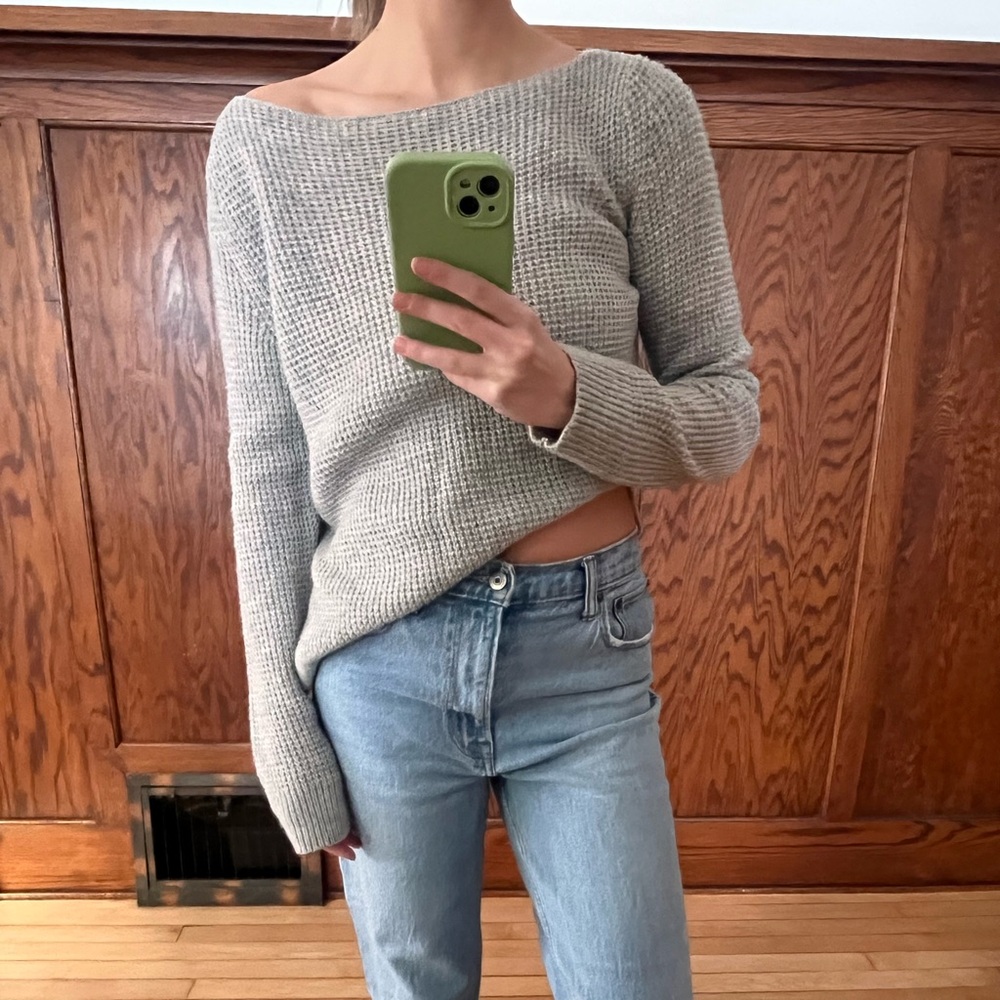GAP Gray Women's Crew Neck Sweater